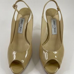 Nude Jimmy Choo Slimg Back Heels